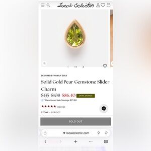 Local Eclectic Peridot Charm